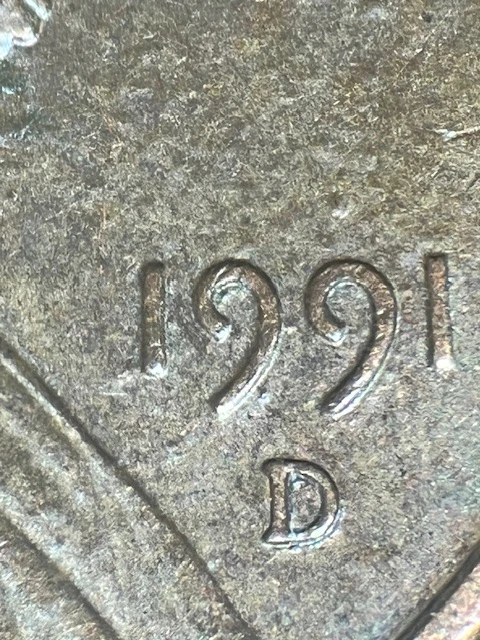 Lincoln-Memorial-Cent-1991-D-Mint-Mark